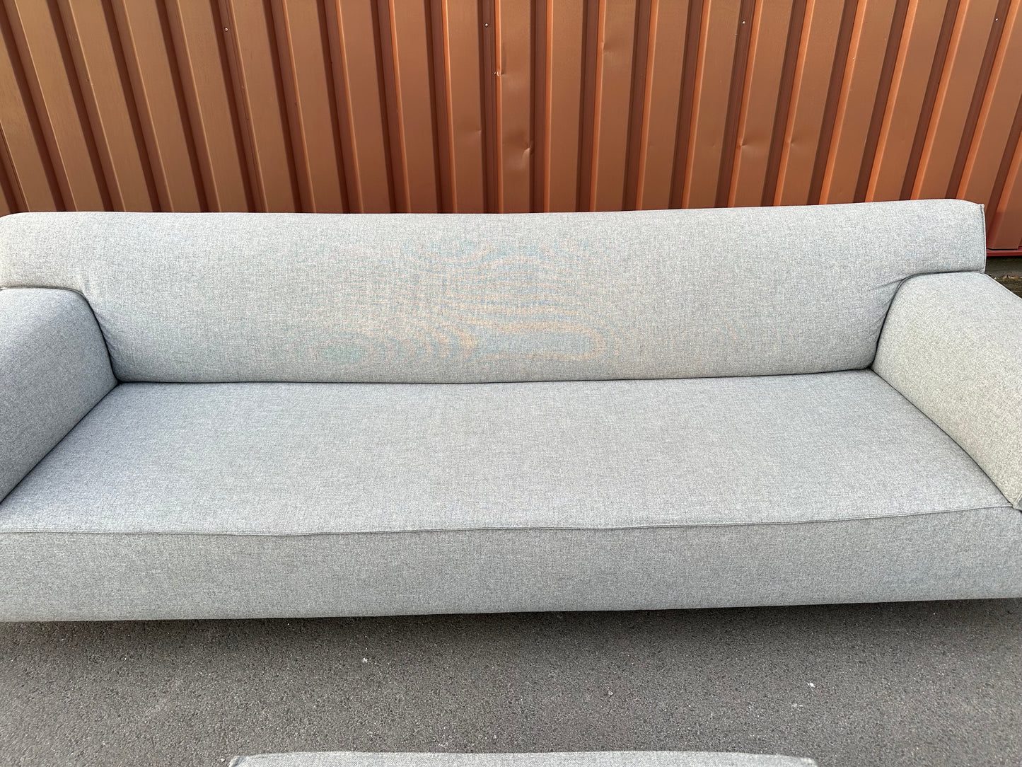 Design on Stock 4-Zits Bank met Hocker - Ploegwol Grijs