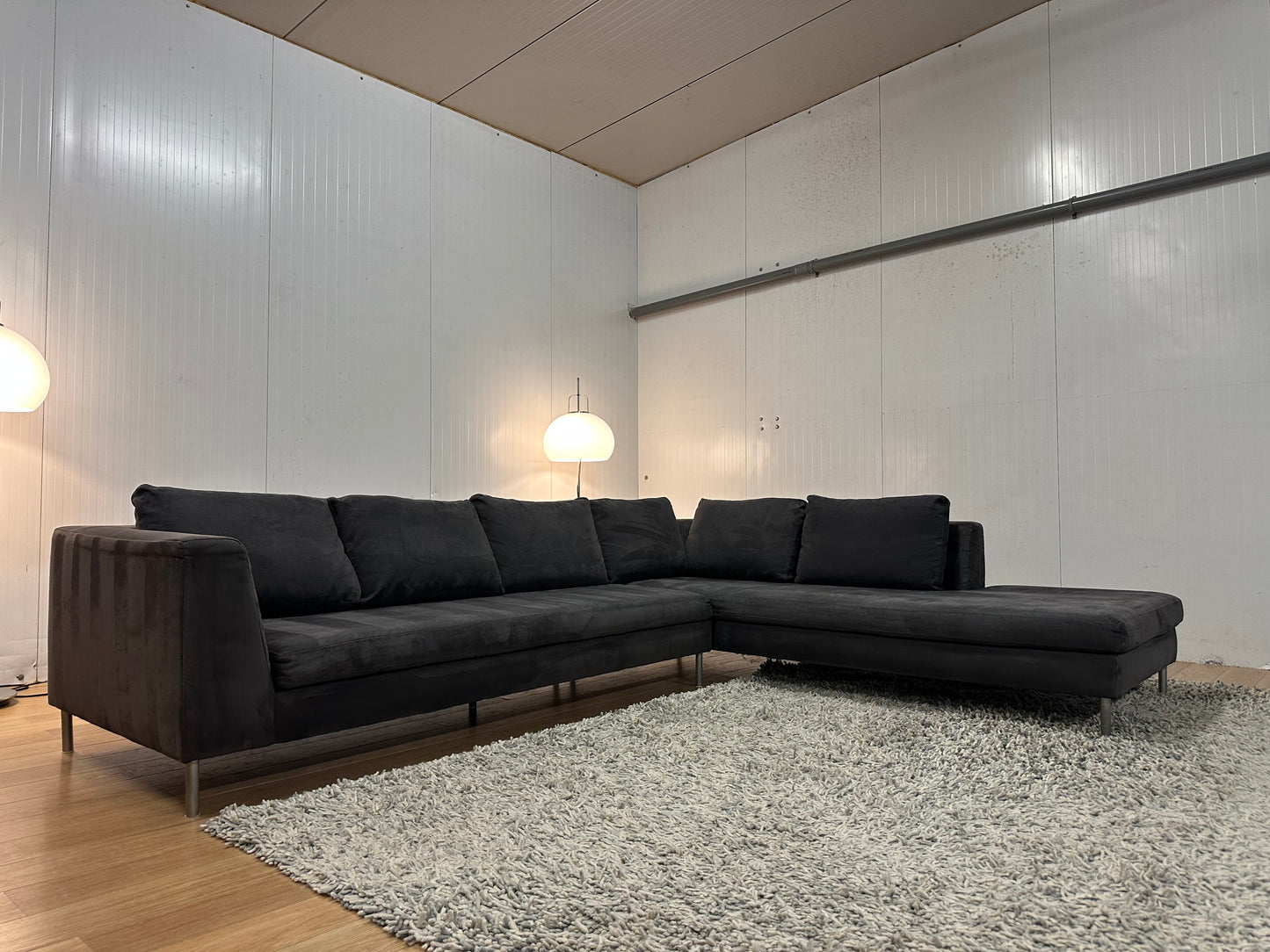 ZGAN Ewald Schillig Hoekbank Antraciet Alcantara Luxe Design