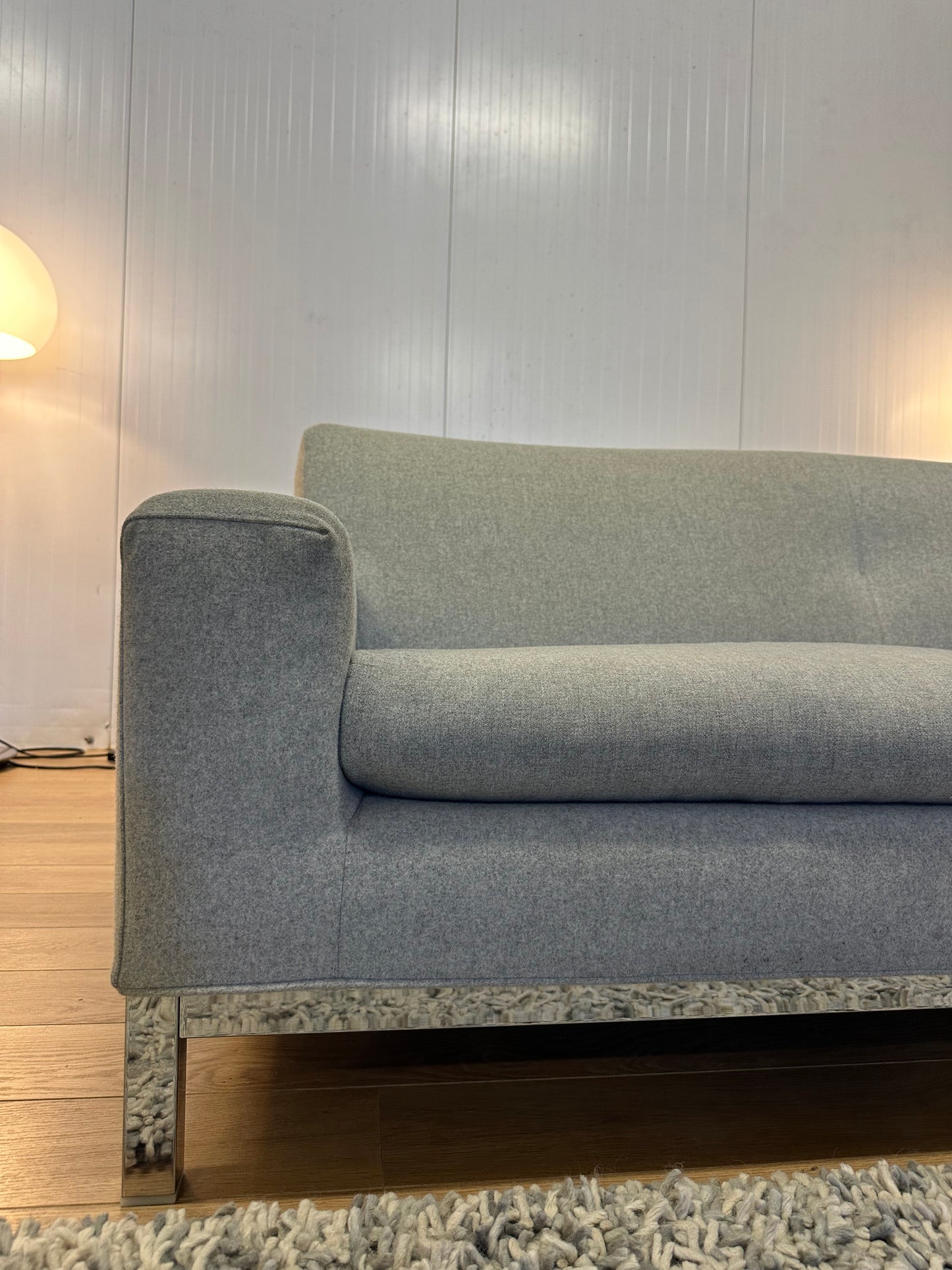 ZGAN Minotti 2/3-Zits Bank Grijs Wol | Professioneel Gereinigd