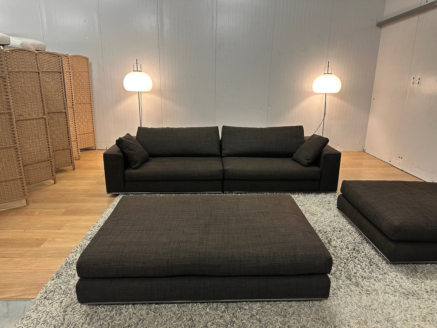 4-Delige Minotti Hamilton Set | Bank + Fauteuil + Hocker | Luxe Design Collectie