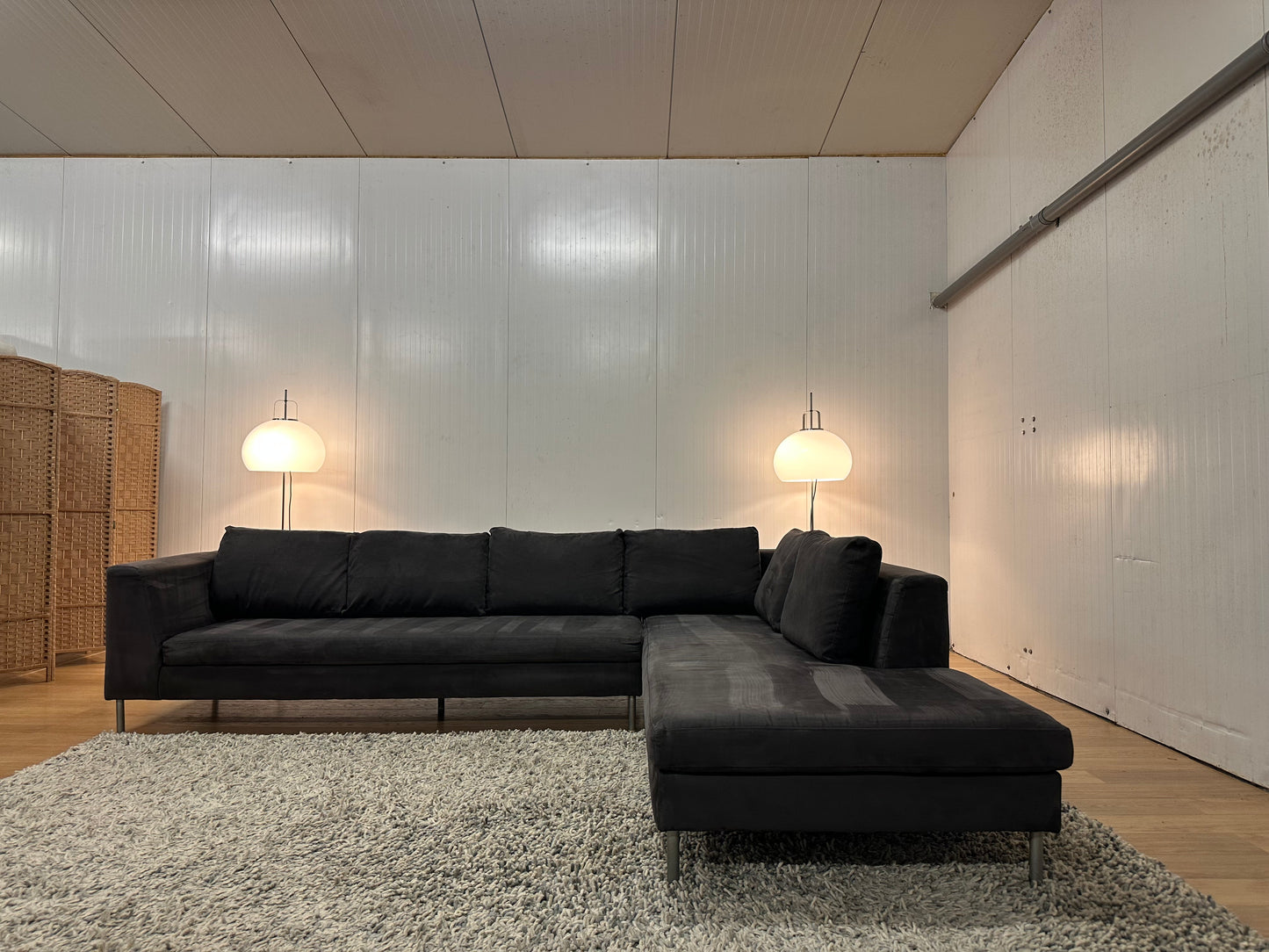 ZGAN Ewald Schillig Hoekbank Antraciet Alcantara Luxe Design