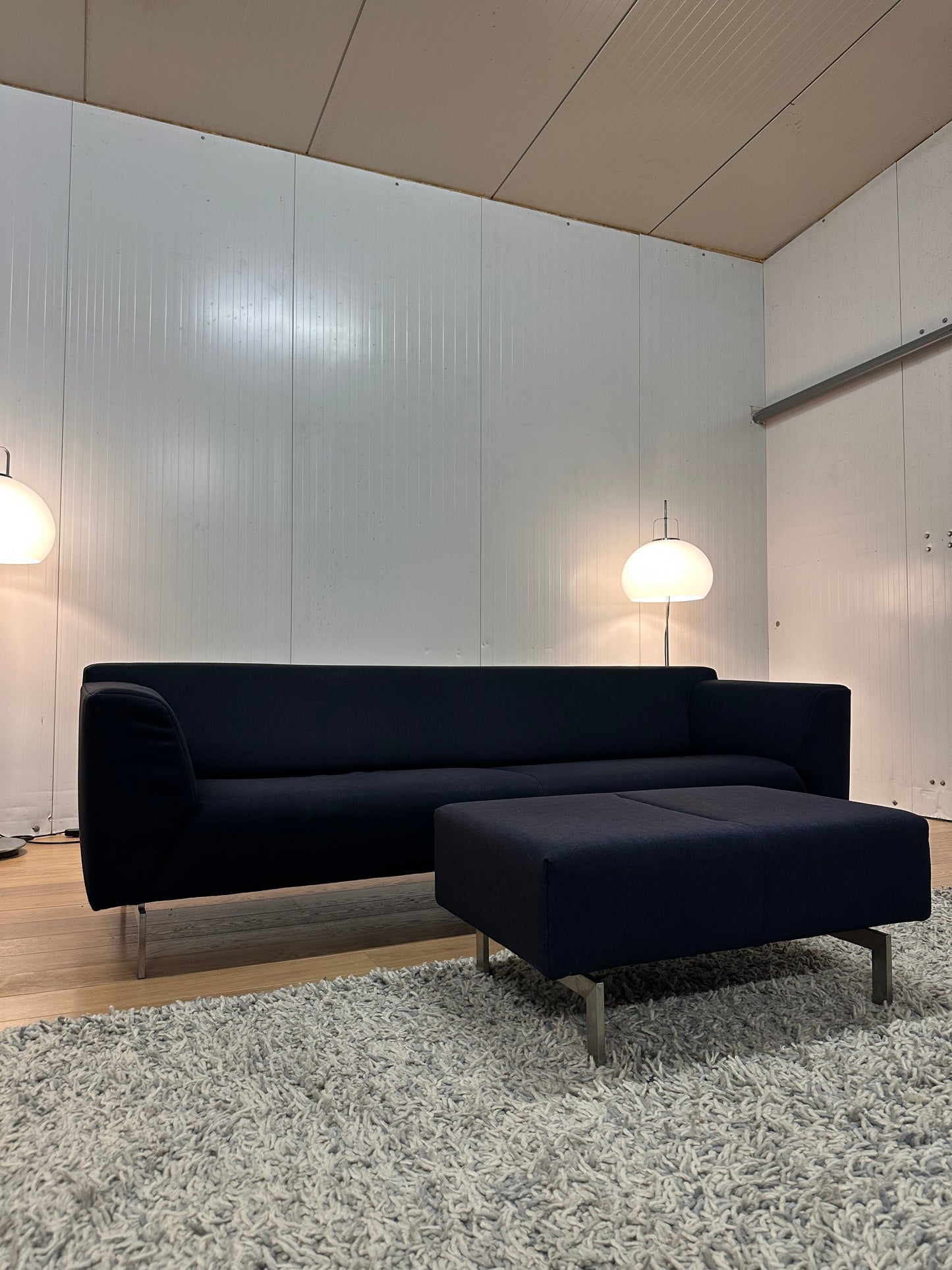 Rolf Benz Linea 3-Zitsbank met Hocker