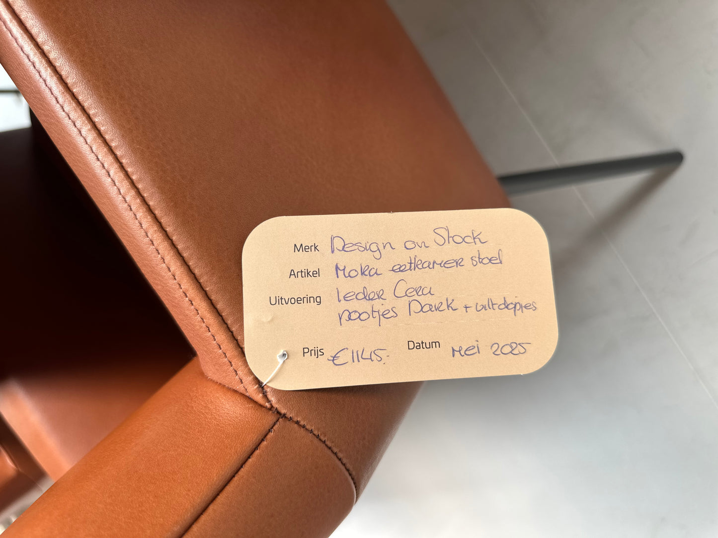 SHOWROOM 6x Mokra Stoelen Design on Stock – Leder Cera (prijs per stuk)