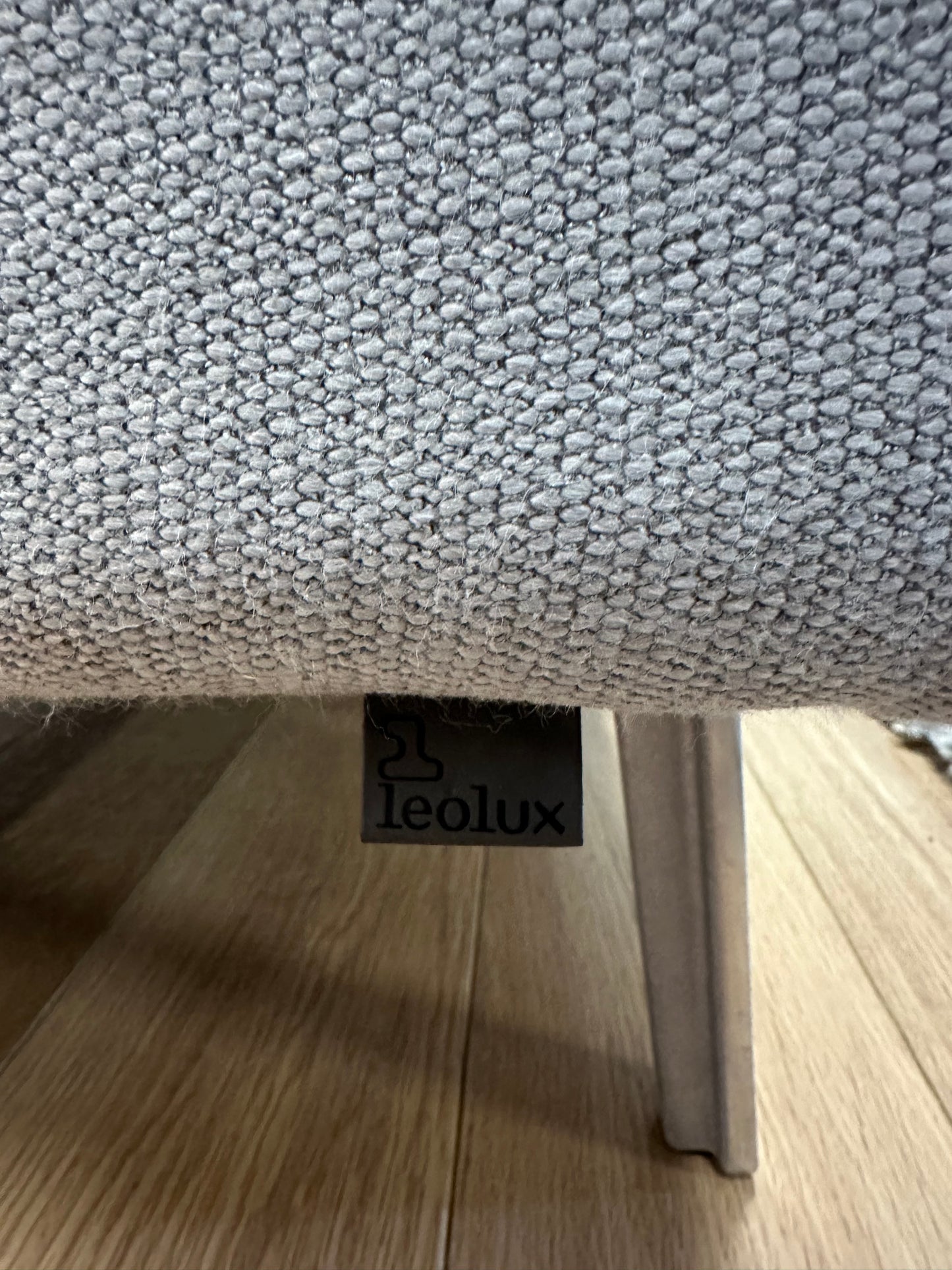 Leolux Bellice Hoekbank wol lichtblauw inclusief hocker - NP: €16.000