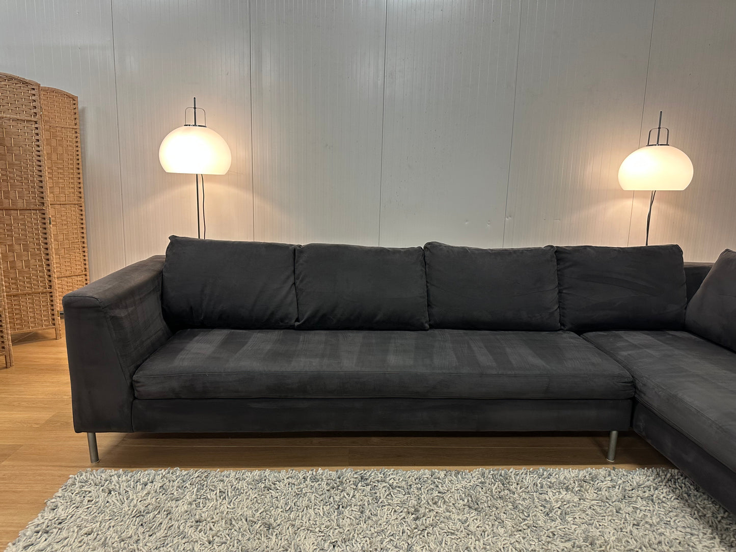 ZGAN Ewald Schillig Hoekbank Antraciet Alcantara Luxe Design