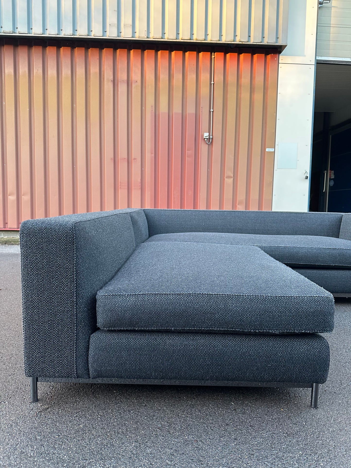 Minotti Zwarte Hoekbank ~ Nieuwprijs €15.000
