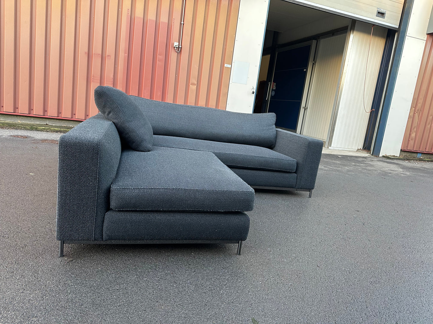 Minotti Zwarte Hoekbank ~ Nieuwprijs €15.000