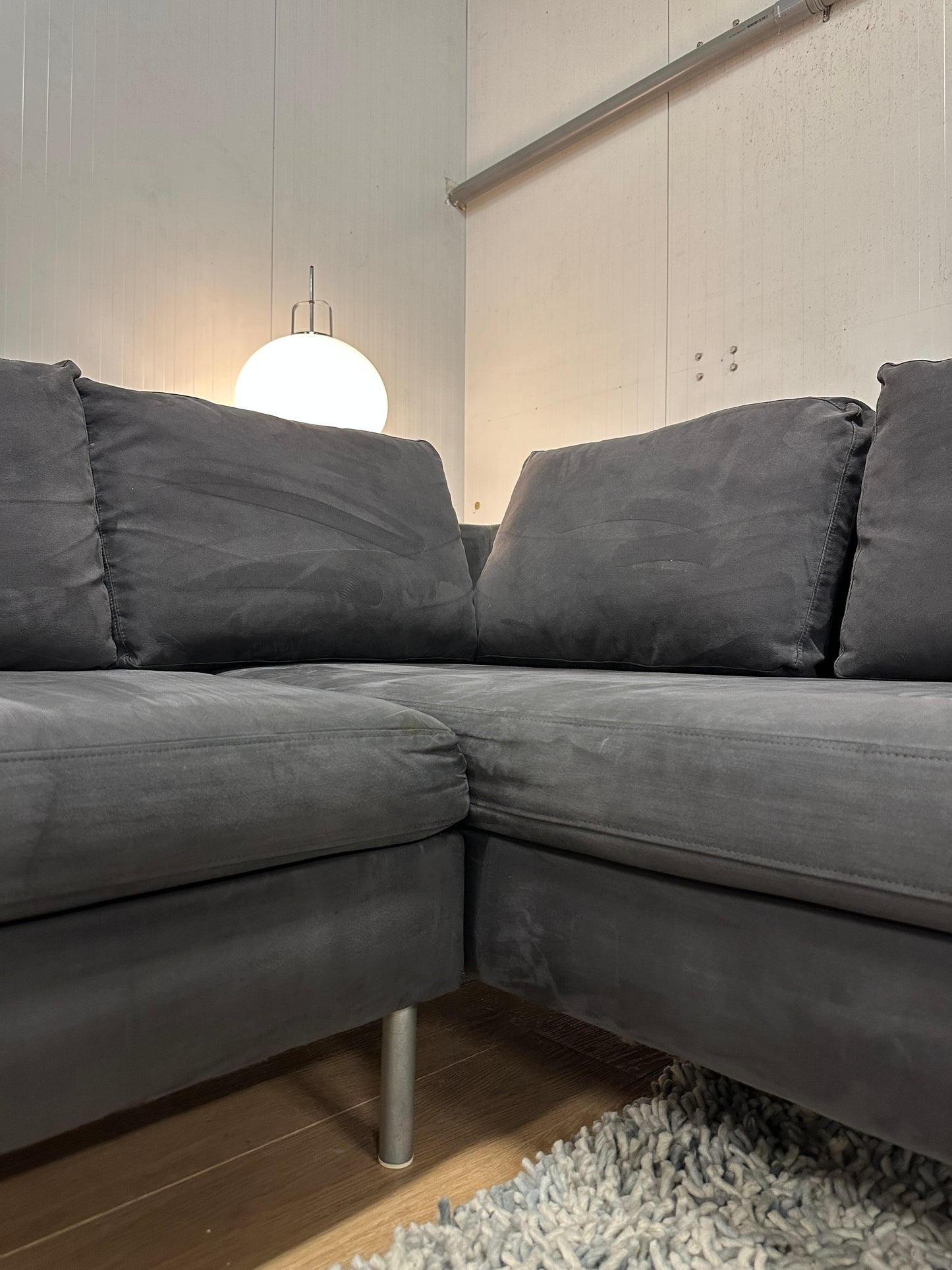 ZGAN Ewald Schillig Hoekbank Antraciet Alcantara Luxe Design