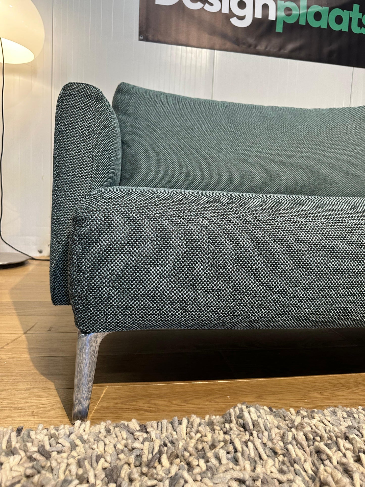 Nieuwstaat Pode Quote 3-zits Turquoise + Hocker