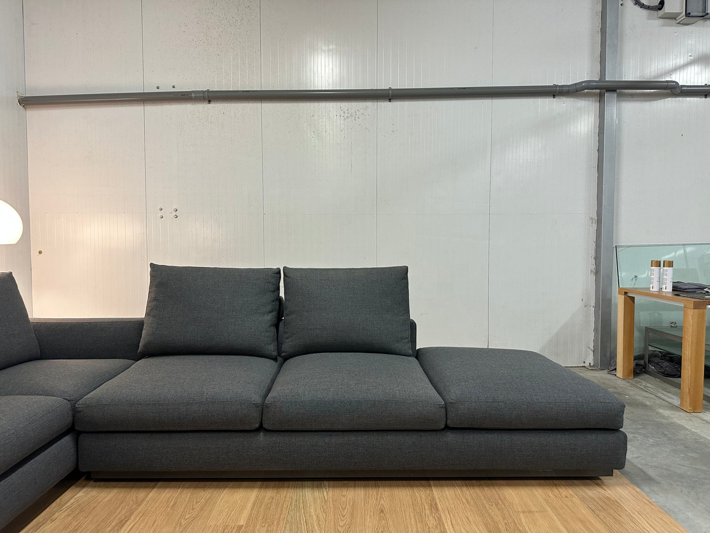 SHOWMODEL Minotti Andersen Hoekbank Donkergrijs NP: €27.500