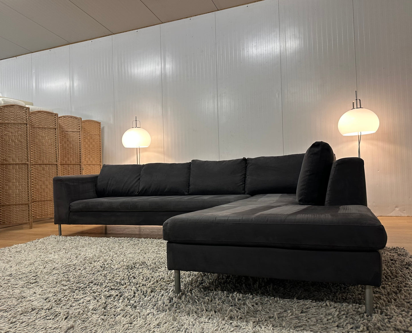 ZGAN Ewald Schillig Hoekbank Antraciet Alcantara Luxe Design
