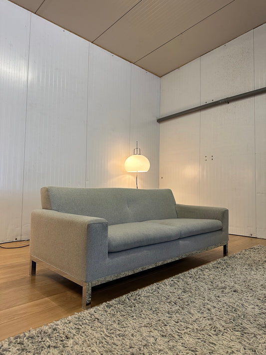 ZGAN Minotti 2/3-Zits Bank Grijs Wol | Professioneel Gereinigd