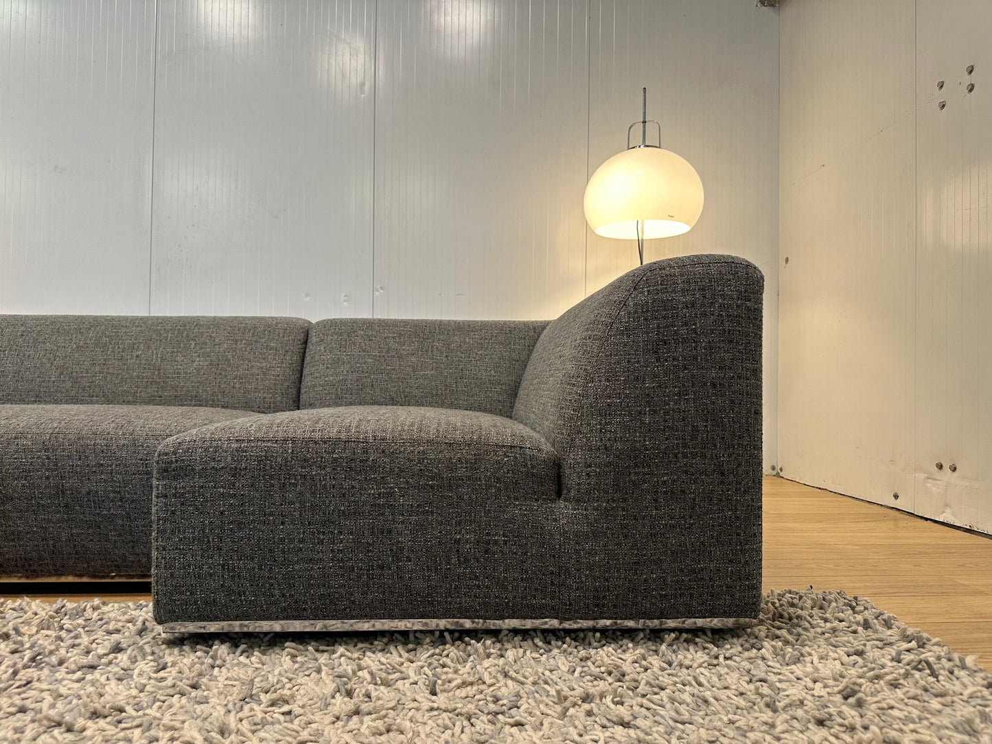 Sur & Plus Modulaire Designbank Grijs – 3-delig + Hocker