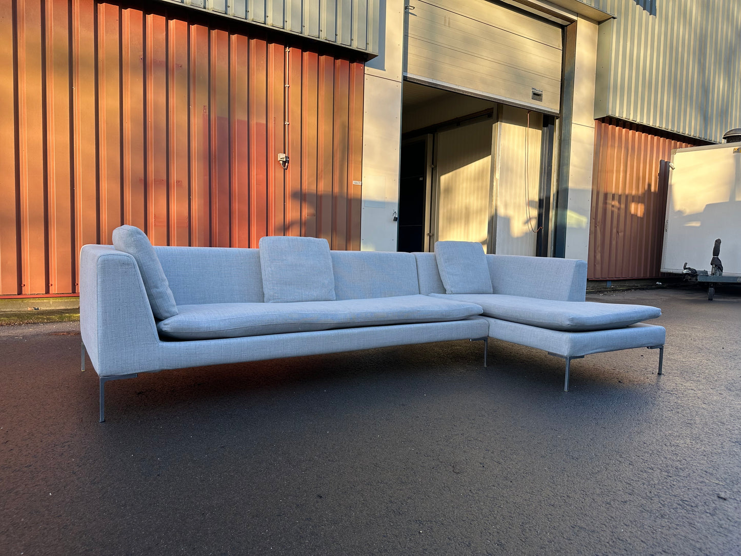 B&B Italia Charles hoekbank Grijs ~ Nieuwprijs €8.000