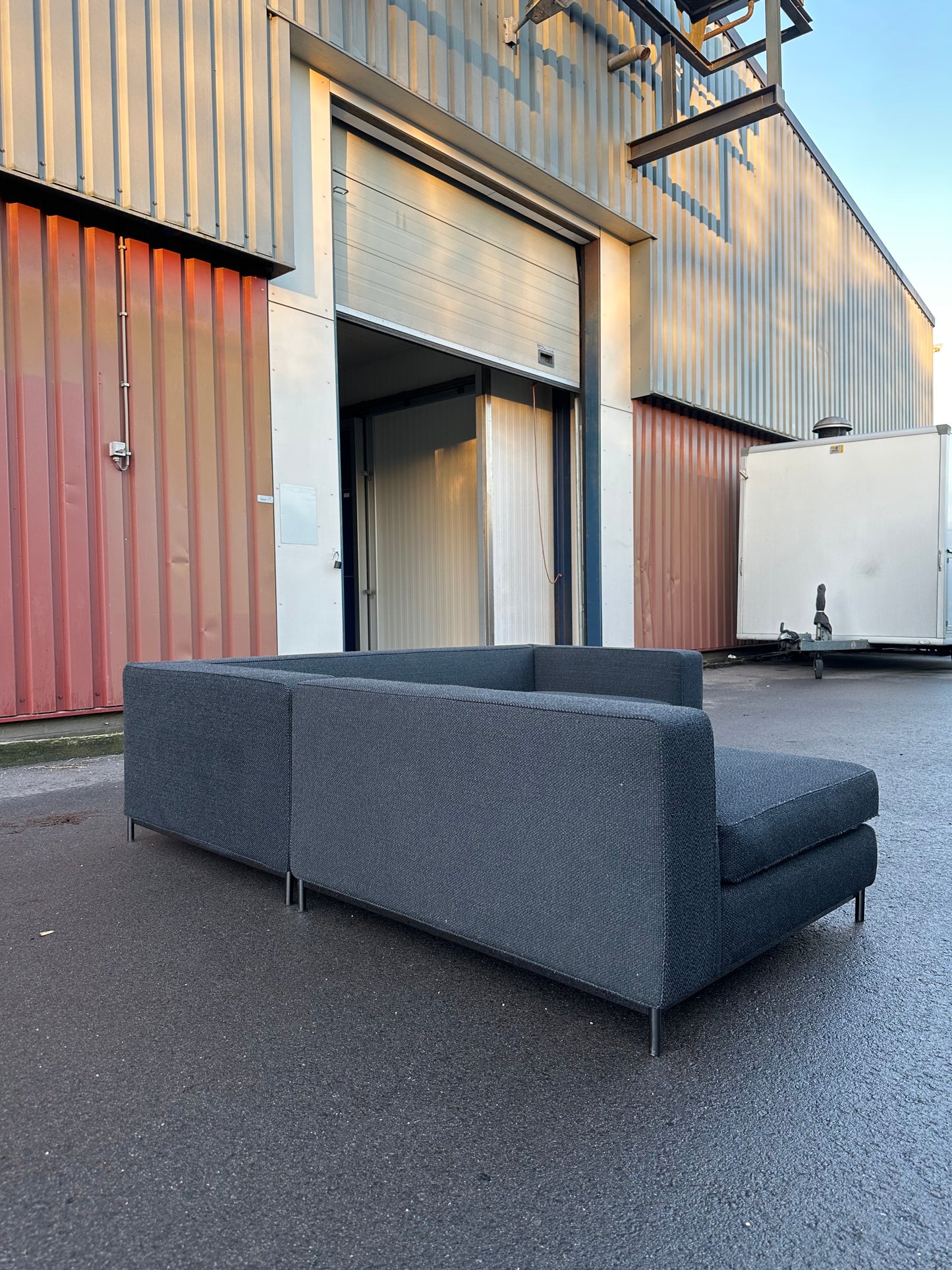 Minotti Zwarte Hoekbank ~ Nieuwprijs €15.000
