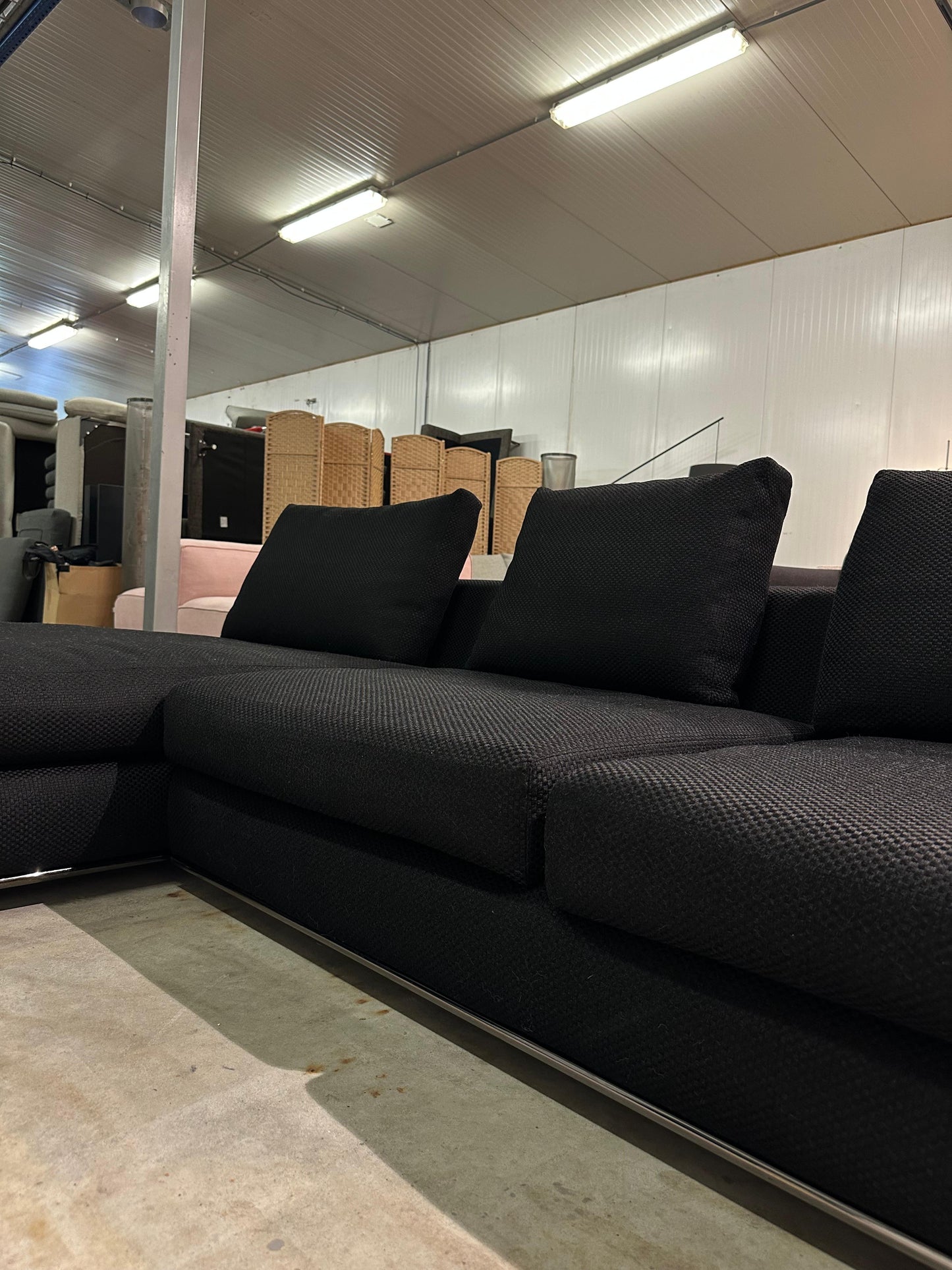 Minotti Hamilton Hoekbank Zwart – NP: €20.000