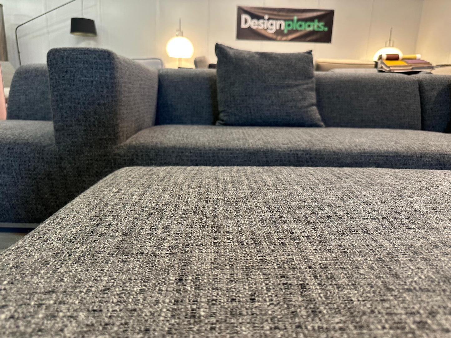 Sur & Plus Modulaire Designbank Grijs – 3-delig + Hocker
