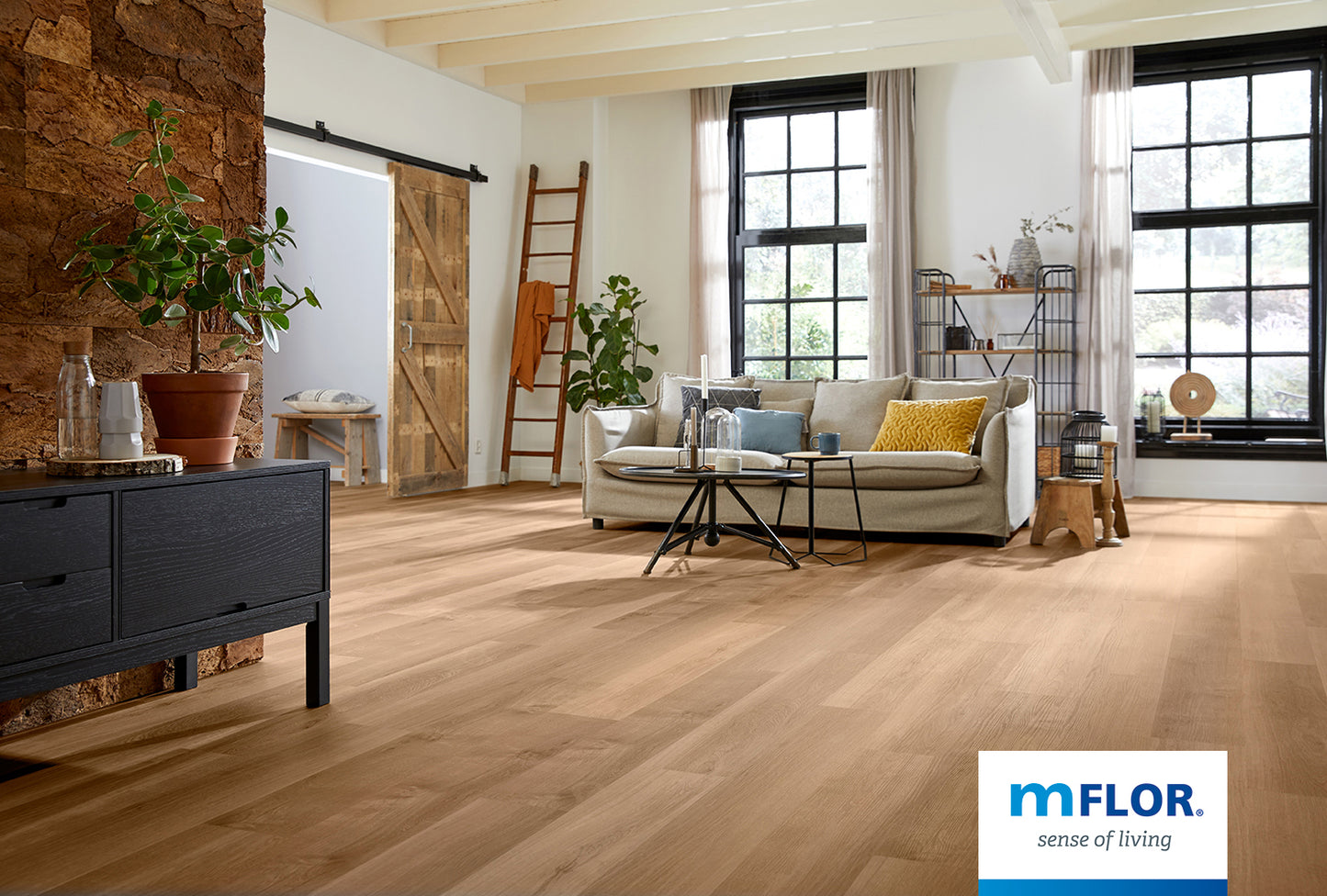 Lijm PVC mFLOR Broad Leaf 41822 Pure Sycamore Frontal