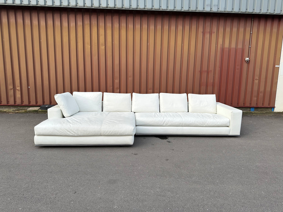 ZGAN Minotti Hamilton | Wit Leer | NP: €30.000