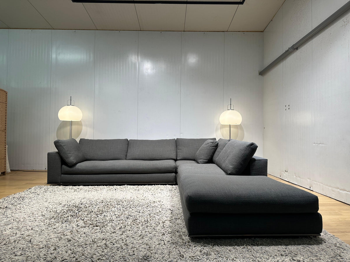 ZGAN Minotti Hamilton Hoekbank Donkergrijs - NP: 25k