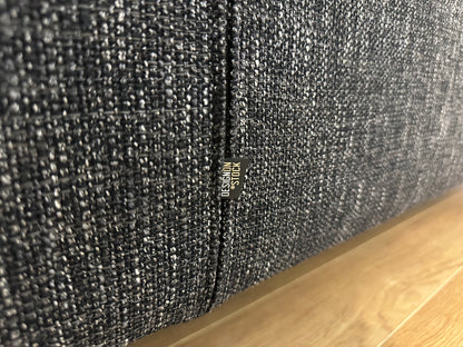 Design on stock Bloq Hoekbank met hocker - Zwart gemêleerd