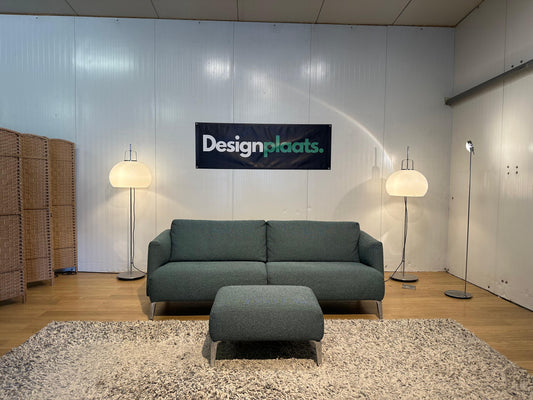 Nieuwstaat Pode Quote 3-zits Turquoise + Hocker