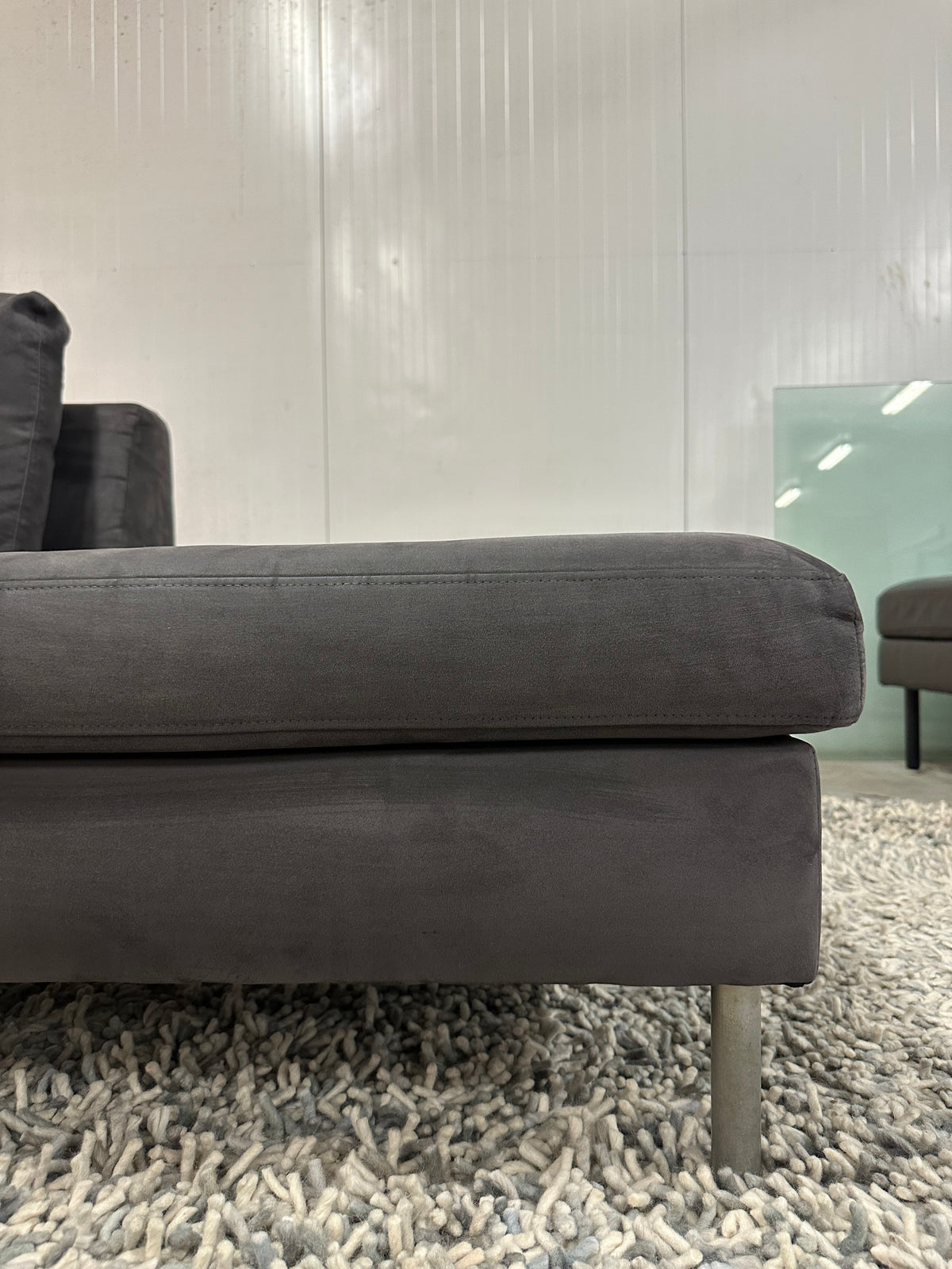ZGAN Ewald Schillig Hoekbank Antraciet Alcantara Luxe Design