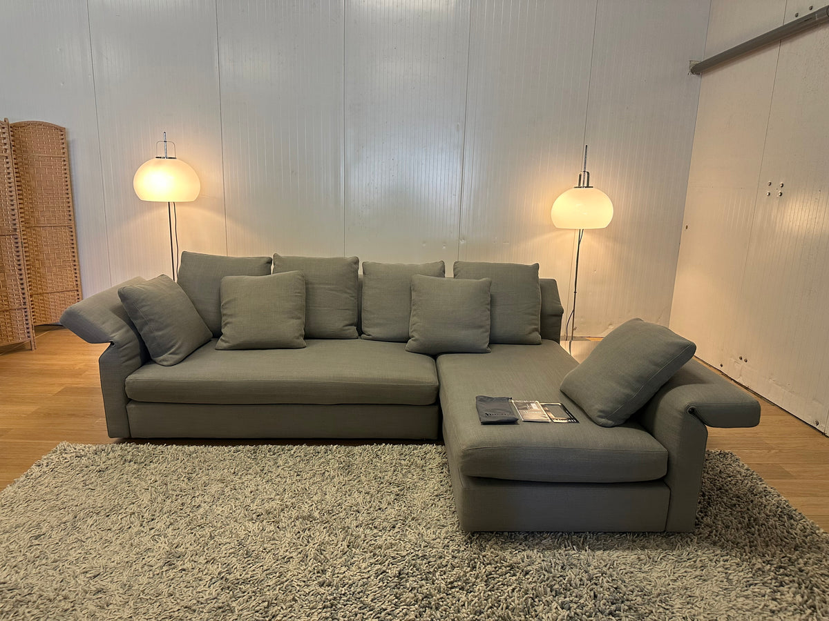 Nieuwstaat Minotti Collar Hoekbank met Minotti Bijzettafel