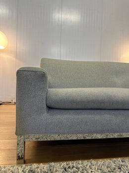 ZGAN Minotti 2/3-Zits Bank Grijs Wol | Professioneel Gereinigd