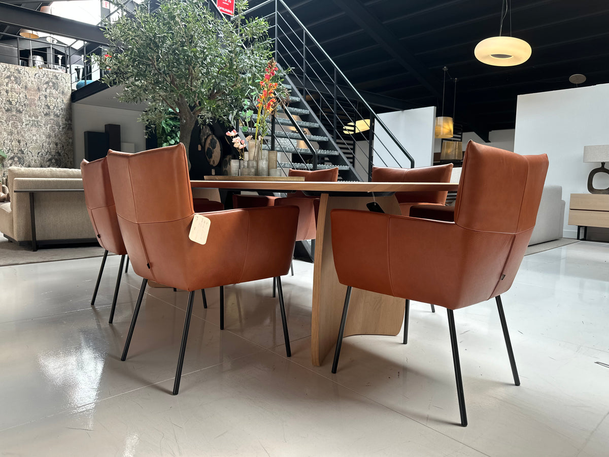 SHOWROOM 6x Mokra Stoelen Design on Stock – Leder Cera (prijs per stuk)