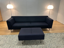 Rolf Benz Linea 3-Zitsbank met Hocker
