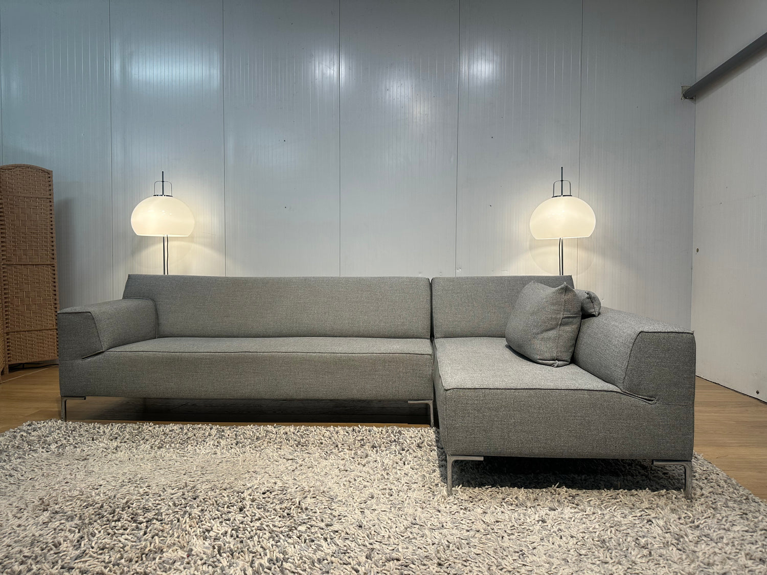 ZGAN Grijze Design on stock Bloq Hoekbank - NP €7.500