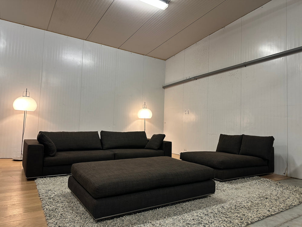 4-Delige Minotti Hamilton Set | Bank + Fauteuil + Hocker | Luxe Design Collectie