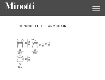 NIEUWSTAAT Minotti Aston Armchair + GARANTIE NP: €1.958 p/st