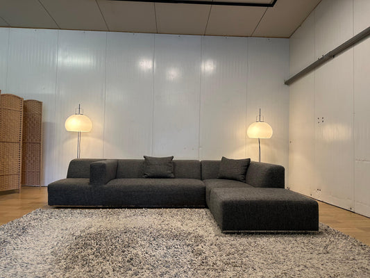 Sur & Plus Modulaire Designbank Grijs – 3-delig + Hocker