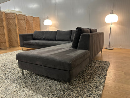 ZGAN Ewald Schillig Hoekbank Antraciet Alcantara Luxe Design