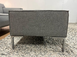 Refurbished Design on Stock 4-Zits Bank met Hocker - Grijs