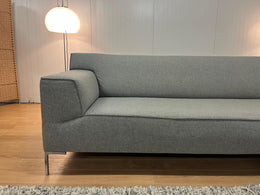 Refurbished Design on Stock 4-Zits Bank met Hocker - Grijs