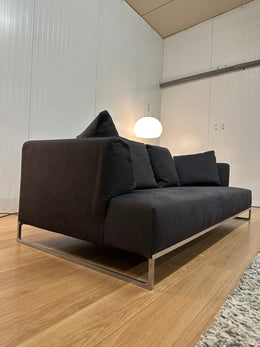 Herstofferen? B&B Italia Solo 3-Zitsbank Zwart met 4 Kussens