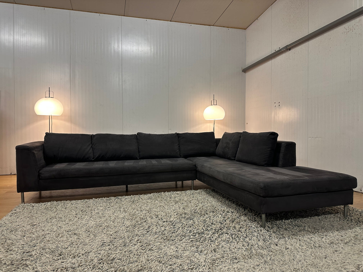 ZGAN Ewald Schillig Hoekbank Antraciet Alcantara Luxe Design