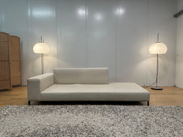 SPOTPRIJS Minotti Crèmekleurige Bank – Ter Herstoffering