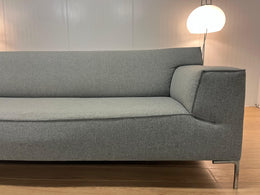 Refurbished Design on Stock 4-Zits Bank met Hocker - Grijs
