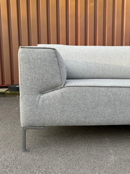 Design on Stock 4-Zits Bank met Hocker - Ploegwol Grijs