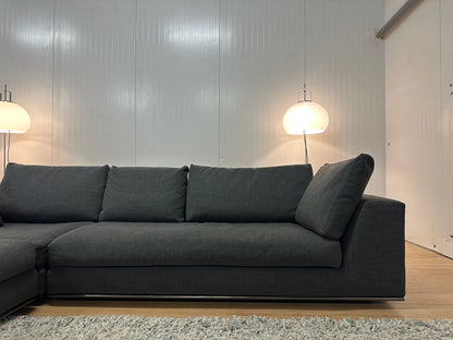ZGAN Minotti Hoekbank 3-Delig Wol | Donkergrijs | Topstaat