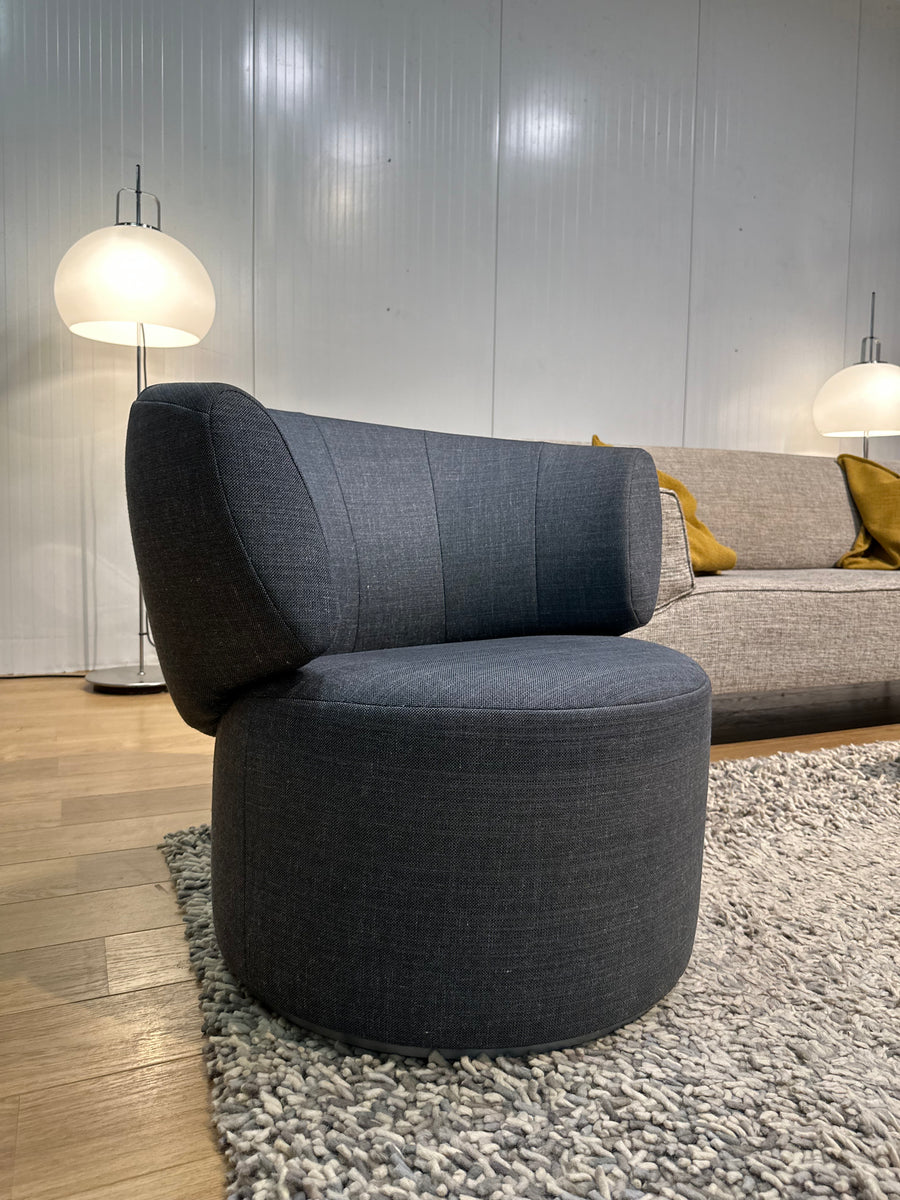Rolf Benz 684 Draaifauteuil Jeansblauw – Nieuwstaat