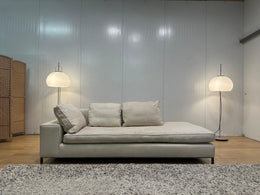 SPOTPRIJS Minotti Crèmekleurige Bank – Ter Herstoffering