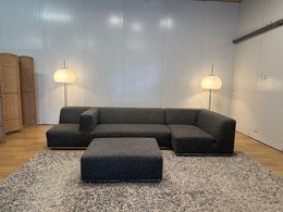 Sur & Plus Modulaire Designbank Grijs – 3-delig + Hocker