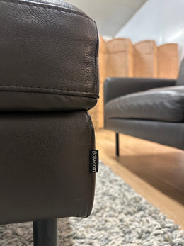 ZGAN Bolia Leren Bank + Hocker met Opbergruimte | Bruin