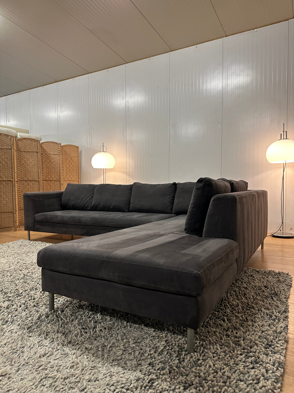 ZGAN Ewald Schillig Hoekbank Antraciet Alcantara Luxe Design