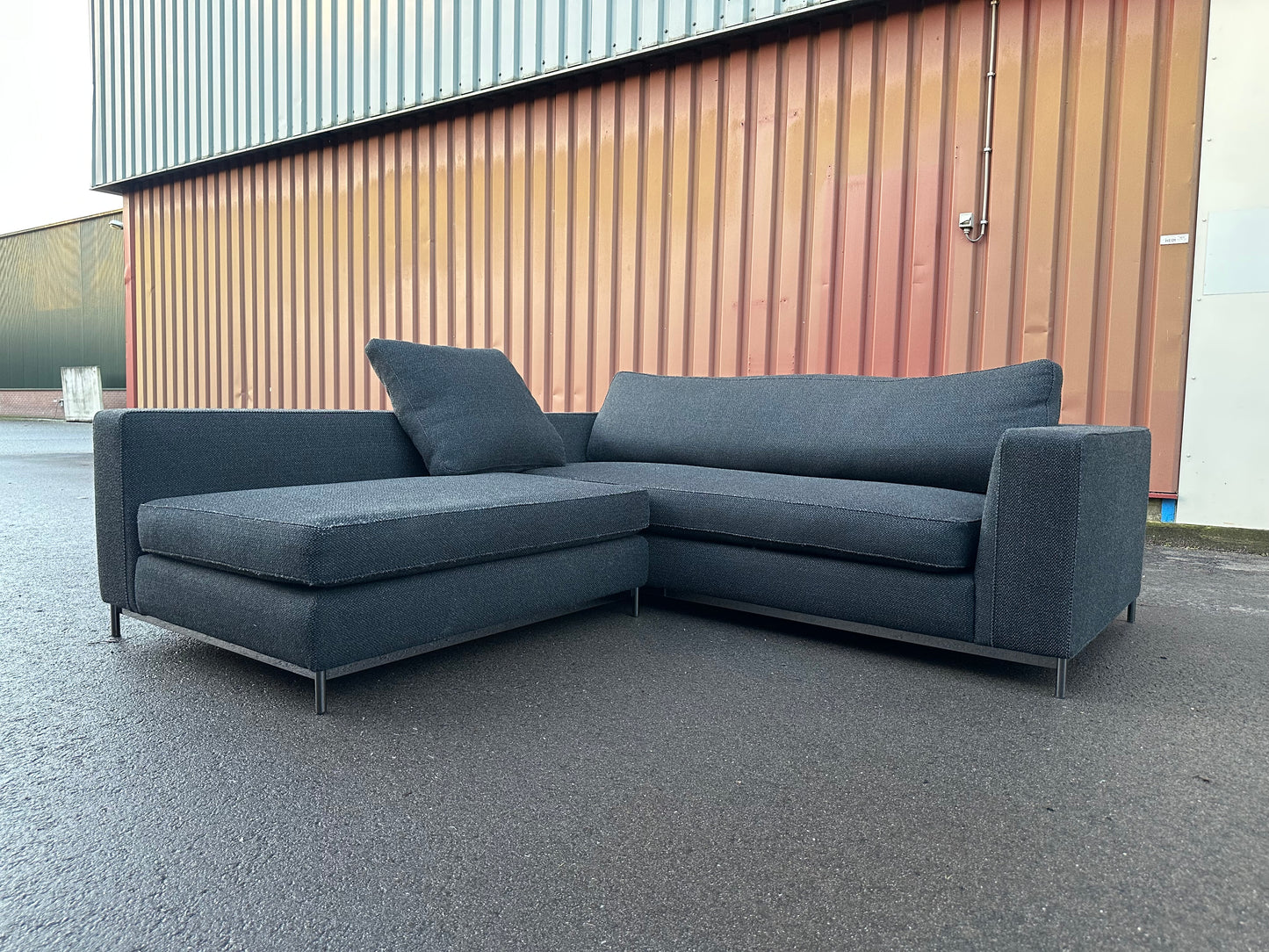 Minotti Zwarte Hoekbank ~ Nieuwprijs €15.000